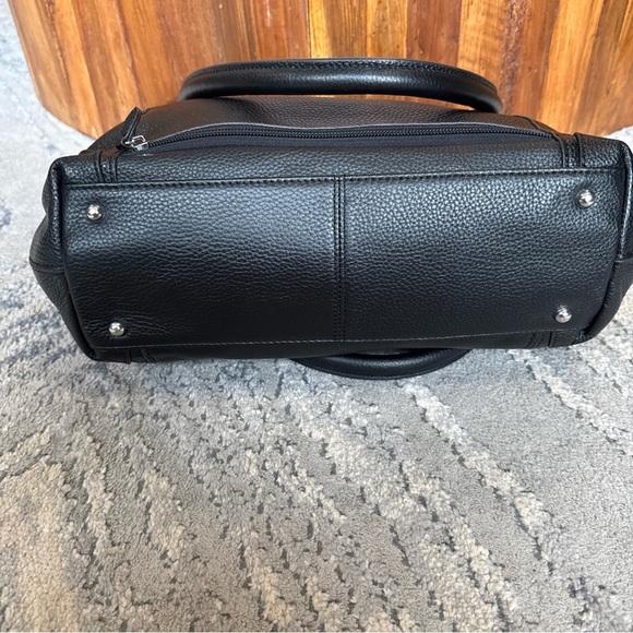 Lodis Siera Black Pebbled Leather Womens Tote - Picture 6 of 13